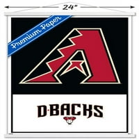 Arizona Diamondbacks - Manyetik Çerçeveli Logo Duvar Posteri, 22.375 34