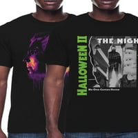 Cadılar Bayramı Erkek Gece ve Kabus Posteri grafikli tişört 2'li Paket