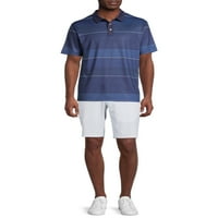 Ben Hogan erkek ve Büyük erkek Performans Kısa Kollu Çizgili Golf Polo Gömlek, kadar boyutu 5XL