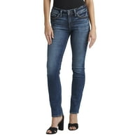 Gümüş Jeans A.Ş. Kadın Suki Orta Rise Düz Bacak Kot Pantolon, Bel Ölçüleri 24-36