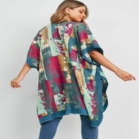 Rıah Moda Soyut Baskı Kimono-MS0152