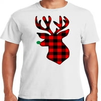 Grafik Amerika Şenlikli Noel Tatili Ren Geyiği Hayvan erkek grafikli tişört