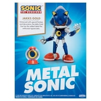Sonic the Hedgehog 4 JAKKS Altın Toplayıcı Aksiyon Figürü-Metal Sonic Süper Halka Öğe Bo Noktaları ile Artikülasyon