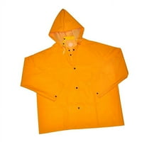 & F Polyester yağmur genel önlük üzerinde ağır pvc, x-large, sarı, 1 parça