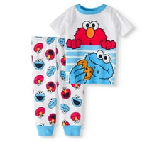 Susam Sokağı Yenidoğan erkek bebek kurabiye canavarı ve elmo pamuk sıkı fit pijama, set