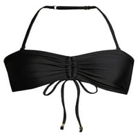 Zaman ve Tru Siyah Bandeau Bikini Üstü