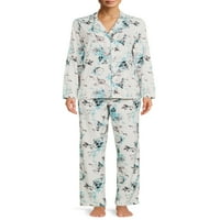Gloria Vanderbilt Uzun Kollu Yakalı Çiçek Baskılı Pijama Takımı