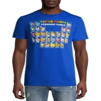 Süper Mario Periyodik Tablo Nintendo erkek ve Büyük erkek grafikli tişört
