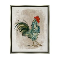 Aptal Benekli Tavuk Ülke Kuş Hayvanlar ve Böcekler Boyama Gri Şamandıra Çerçeveli sanat Baskı Duvar Sanatı