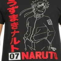 Naruto Shippuden Erkek ve Büyük Erkek Kısa Kollu grafikli tişört, 2'li Paket, Beden S-3XL