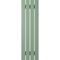 Ekena Millwork 1 2 W 41 H Americraft Dört Tahta Dış Gerçek Ahşap Aralıklı Tahta-n-Çıta Kepenkleri, Palet Yeşili
