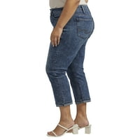 Gümüş Jeans A.Ş. Artı Boyutu Suki Orta Rise Capri Bel Boyutları 12-24