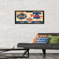 Rekabetler-New York Mets vs Philadelphia Phillies Duvar Posteri, 14.725 22.375 Çerçeveli