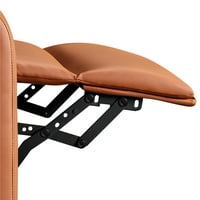 Alden Tasarım Fau Deri Geri İtin Tiyatro Recliner Ayak Dayayacaklı sandalye, Ten Rengi