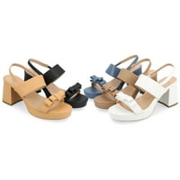 Journee Koleksiyonu Bayan Brookan Sling Geri Kapalı Blok Topuk platform sandaletler
