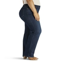 Lee Women's Plus Anında İncelir Rahat Kesim Düz Bacak Jean