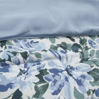 Modern İplikler Bir Çantada Tersinir Yatak, Mavi Çiçek, Leela, Dolu