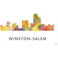 Marlene Watson 'Winston Salem Kuzey Carolina Silüeti' Tuval Sanatı