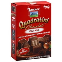 Loacker Quadrantini Çikolatalı Fındıklı Gofretli Kurabiye, 4. oz
