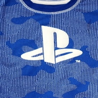 PlayStation Boys Kamuflaj Grafik Üst ve Kısa Set, 2 Parçalı, 4-10 Beden