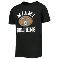 Gençlik Siyah Miami Dolphins futbol Tişörtü
