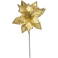 24 Metalik Altın Pullu Işıltılı Atatürk Çiçeği Noel Seçimi