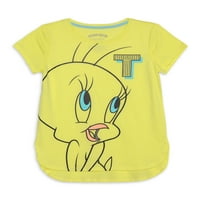 Looney Tunes Kızlar Tweety Kuş Grafik Tişört, 4-16 Beden