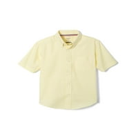 Fransız Tostu Erkek okul üniforması Kısa Kollu Oxford Gömlek, Beden 4- & Husky