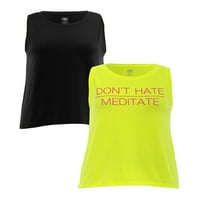 Athletic Works Kadın Grafik Tank Paketi, 2'li Paket