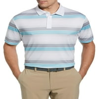 UV Korumalı Ben Hogan Erkek Çizgili Performans Golf Polo Gömlek
