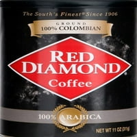 Kırmızı Elmas% 100 Kolombiyalı Orta Kavrulmuş Çekilmiş Kahve, oz