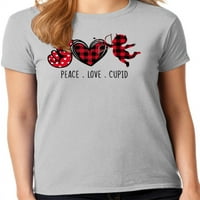 Grafik Amerika Ekose sevgililer Günü Tatil Aşk kadın Grafik T-Shirt Koleksiyonu