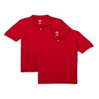 Merak Ulus Erkek okul üniforması Kısa Kollu Pike polo gömlekler, Değer Paketi, Boyutları 4-& Husky