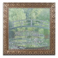 Ticari Marka Güzel Sanatlar The Waterylily Pond, 1899 Claude Monet'in Tuval Sanatı, Altın Süslü Çerçeve