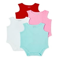 Garanimals Bebek Kız Kas Tankı Bodysuits 4pk