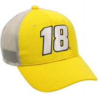 sürücü numarasına sahip meshback takım renkli şapka; Kyle Busch 18