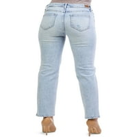 Jordache Kadın Yüksek Belli Düz Bacak Kot Pantolon