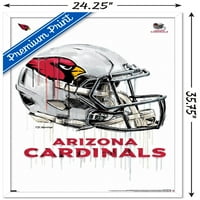 Arizona Kardinalleri - Damla Kask Duvar Posteri, 22.375 34