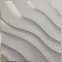 Ekena Millwork 5 8 W 5 8 H Modern Dalga EnduraWall Dekoratif 3D Duvar Paneli, Dokulu Metalik Gümüş