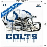 Indianapolis Colts - Damla Kask Duvar Posteri, 22.375 34