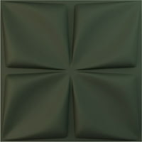 Ekena Millwork 5 8 W 5 8 H Riley EnduraWall Dekoratif 3D Duvar Paneli, UltraCover Saten Hunt Club Yeşil