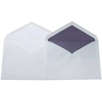 Kağıt Düğün Zarf Setleri, Orkide Mor Astarlı Beyaz Zarflar, iç ve Dış Zarflar