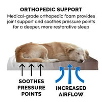FurHaven Evcil Hayvan Ürünleri Deluxe köpek yatağı, Ortopedik Havlu polar Yatak Köpekler ve Kediler için Evcil Hayvan