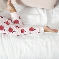 Gerber Bebek Kız ve Yürümeye Başlayan Kız Rahat Fit Pamuklu Pijama, 4 Parçalı Set, Boyutları Months-5T