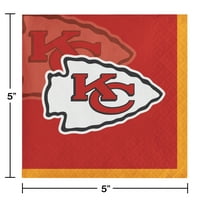 Kansas City Chiefs Kağıt içecek Peçeteleri Misafirler için Sayılır