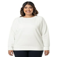 Terra & Sky Kadın Büyük Beden Pamuk Karışımlı Polar Sweatshirt, 3'lü Paket, Beden 0X-4X