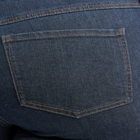 Terra & Sky Kadın Plus Size Repreve Karın Kontrollü Klasik Düz Bacak Kot Pantolon