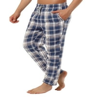 Benzersiz Pazarlık erkek Ekose Pijama Pantolon İpli Salonu Uyku Pantolon Dipleri