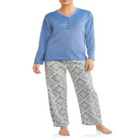 Mayfair Kadın ve Kadın Plus Minky Polar 2 Parça Pijama Takımı