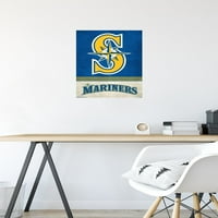 Seattle Mariners - Retro Logo Duvar Posteri, 14.725 22.375